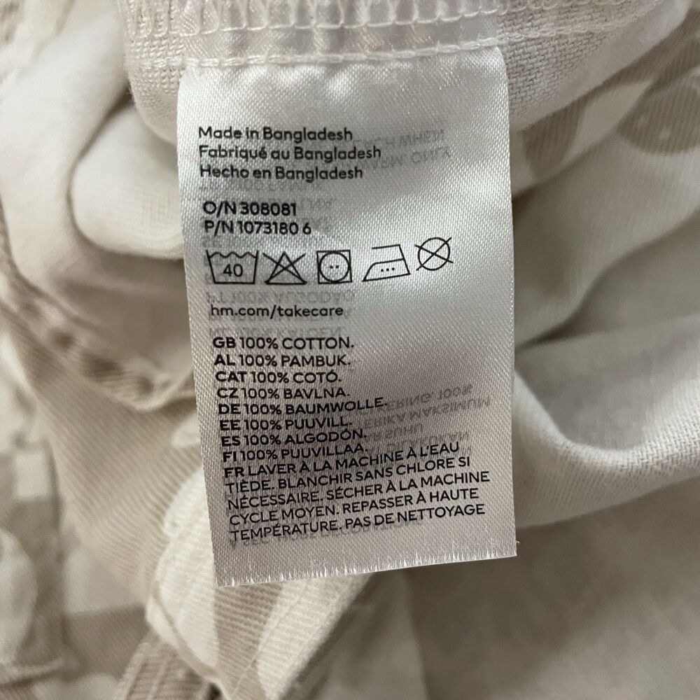 Smiley x H&M Women's Medium Beige Button-Up Oversized Shacket Shirt 90s Retro - Picture 6 of 7